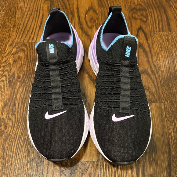 Nike Black and Purple Athletic Slip On Sneakers - Picture 4 of 8
